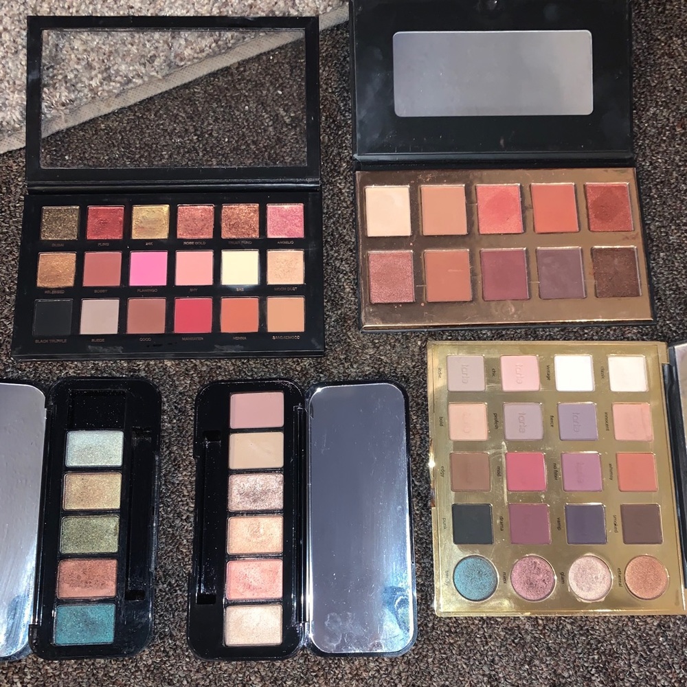Huda, Tarte, Buxom, and Crown Eyeshadow Palettes